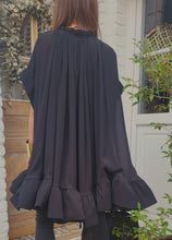 Charger l'image dans la galerie, Tunique robe froufrou Noir ou Ecru
