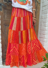 Charger l'image dans la galerie, Jupe longue orange rose
