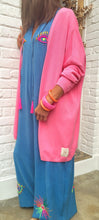 Charger l'image dans la galerie, Gilet mi long Chocolat / Rose / Ecru / Camel
