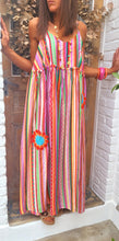 Charger l'image dans la galerie, Robe rayée colors broderie
