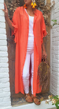 Charger l'image dans la galerie, Chemise longue froufrou Beige / E cru / Orange / Camel / Jaune / Olive
