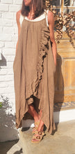 Charger l'image dans la galerie, Robe lin Froufrou Taupe ou Blanc
