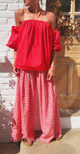 Charger l'image dans la galerie, Pantalon vichy rouge ou taupe

