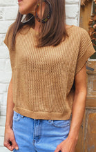 Charger l'image dans la galerie, Top maille lurex Chocolat / Camel / Beige
