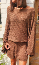 Charger l'image dans la galerie, Ensemble short maille chocolat
