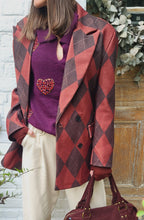 Charger l'image dans la galerie, Veste jacquard bordeaux
